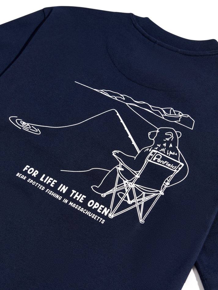 Penfield Fishing Bear T-Shirt Navy