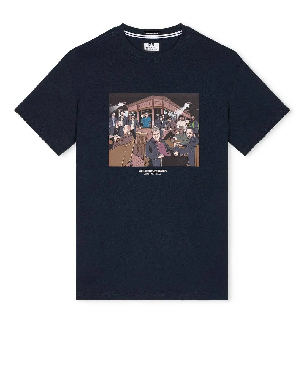 Weekend Offender Wyndham Graphic T-Shirt Navy