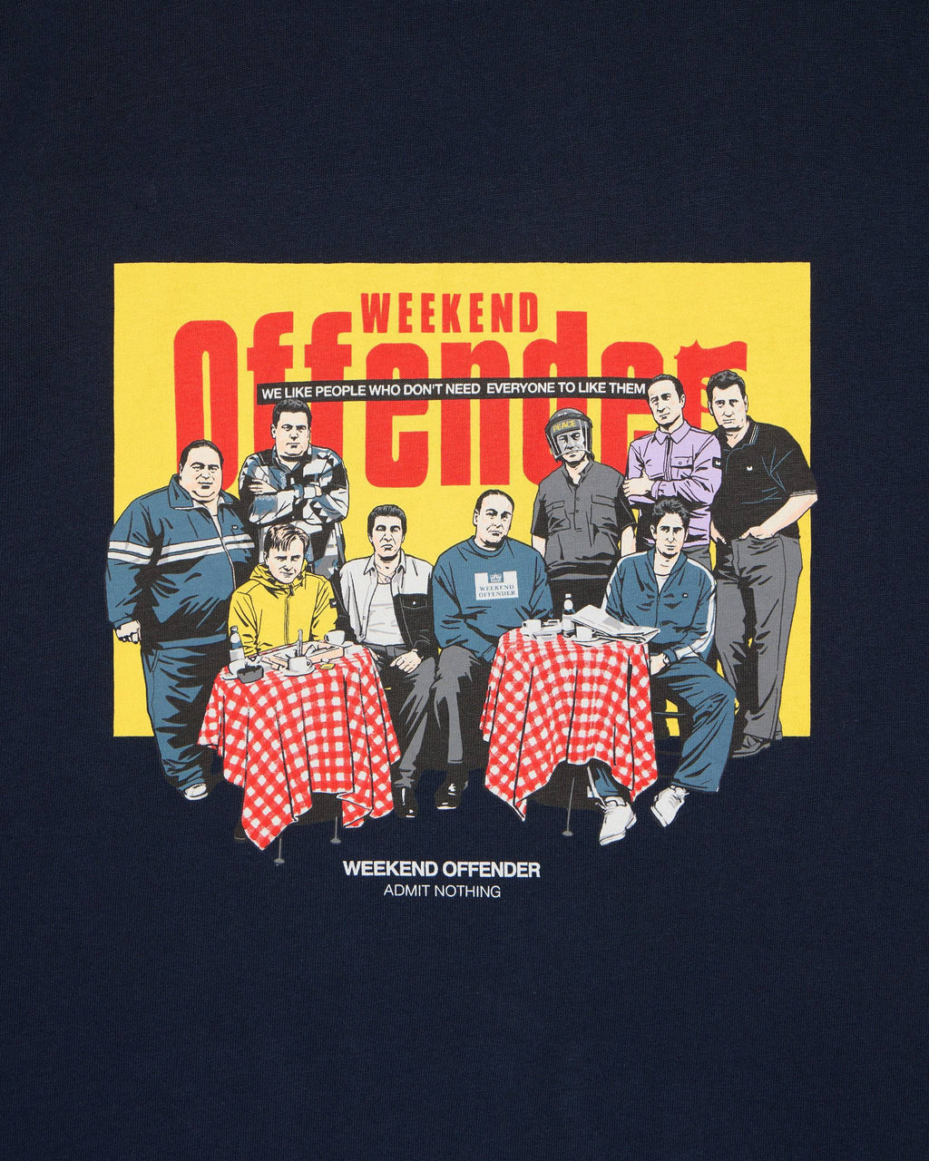 Weekend Offender Satriale's Graphic T-Shirt Navy