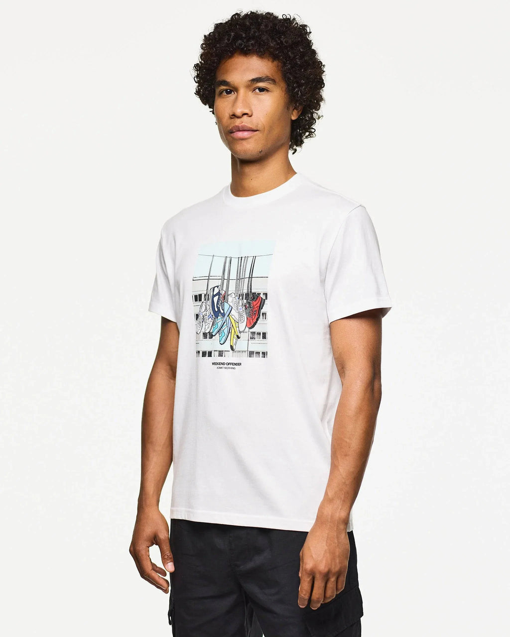 Weekend Offender Battle Lines Graphic T-Shirt White