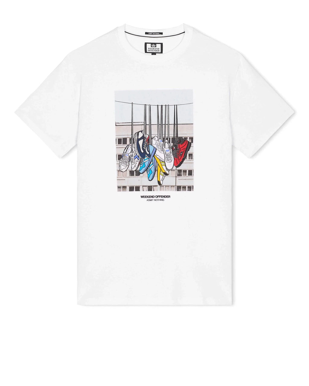 Weekend Offender Battle Lines Graphic T-Shirt White