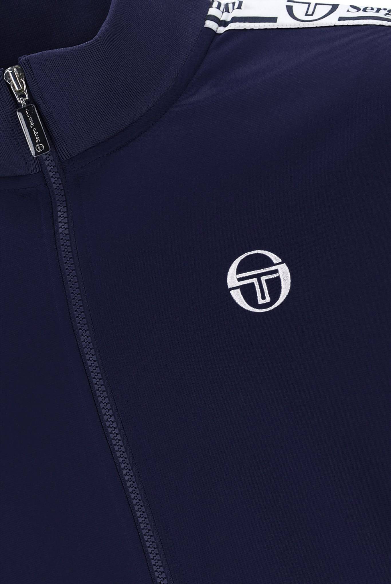Sergio Tacchini Taped Track Top in Maritime Blue