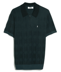 Original Penguin Novelty JacquardQuarter Zip Polo Shirt Reflecting Pond