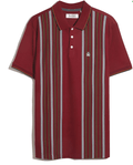 Original Penguin Interlock Vertical Stripe Polo Shirt Cabernet