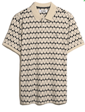 Orignial Penguin Interlock Flags Polo Shirt Birch