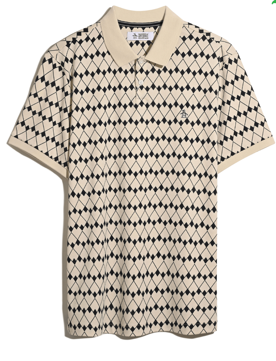 Orignial Penguin Interlock Flags Polo Shirt Birch