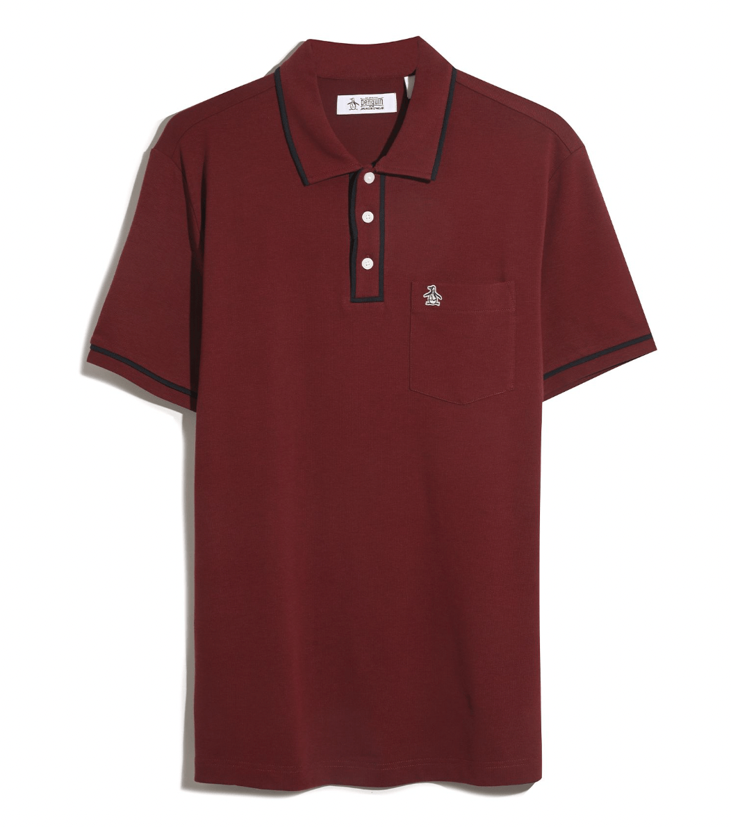 Original Penguin Earl Pique Polo Shirt Cabernet