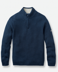 Henri Lloyd Golant Quarter Zip Ribbed Knit In Navy Blue