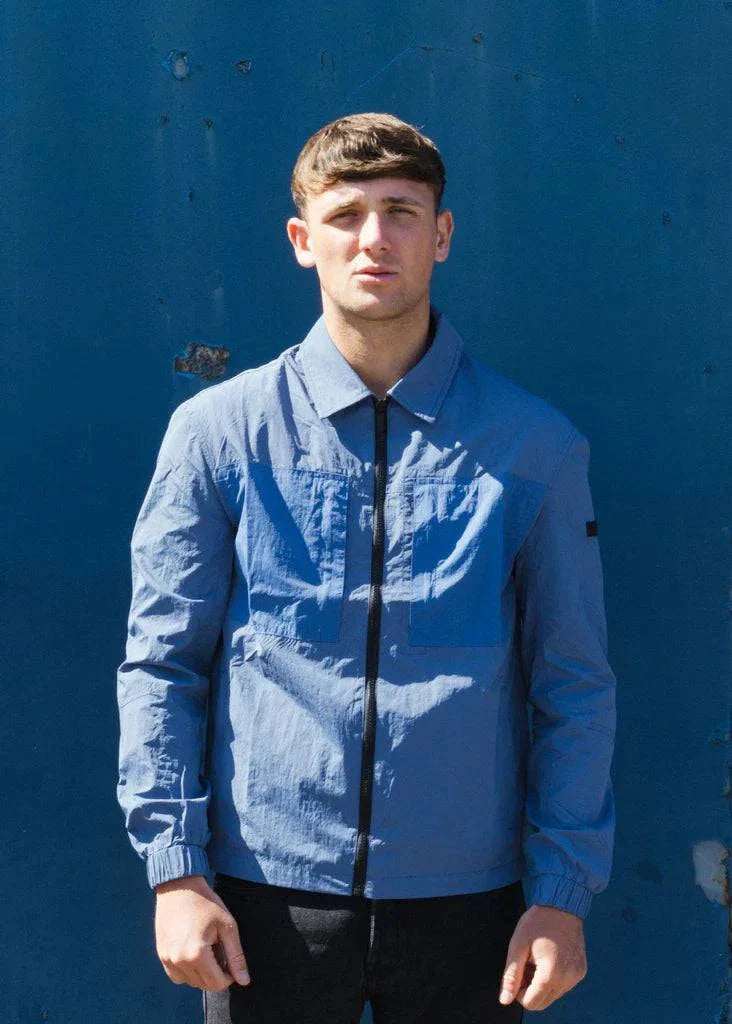 Terrace Cult Brasco Overshirt Steel Blue