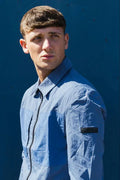 Terrace Cult Brasco Overshirt Steel Blue