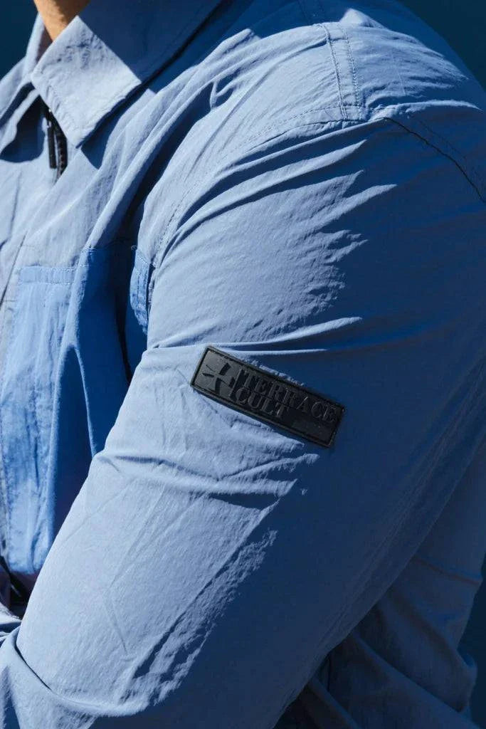 Terrace Cult Brasco Overshirt Steel Blue