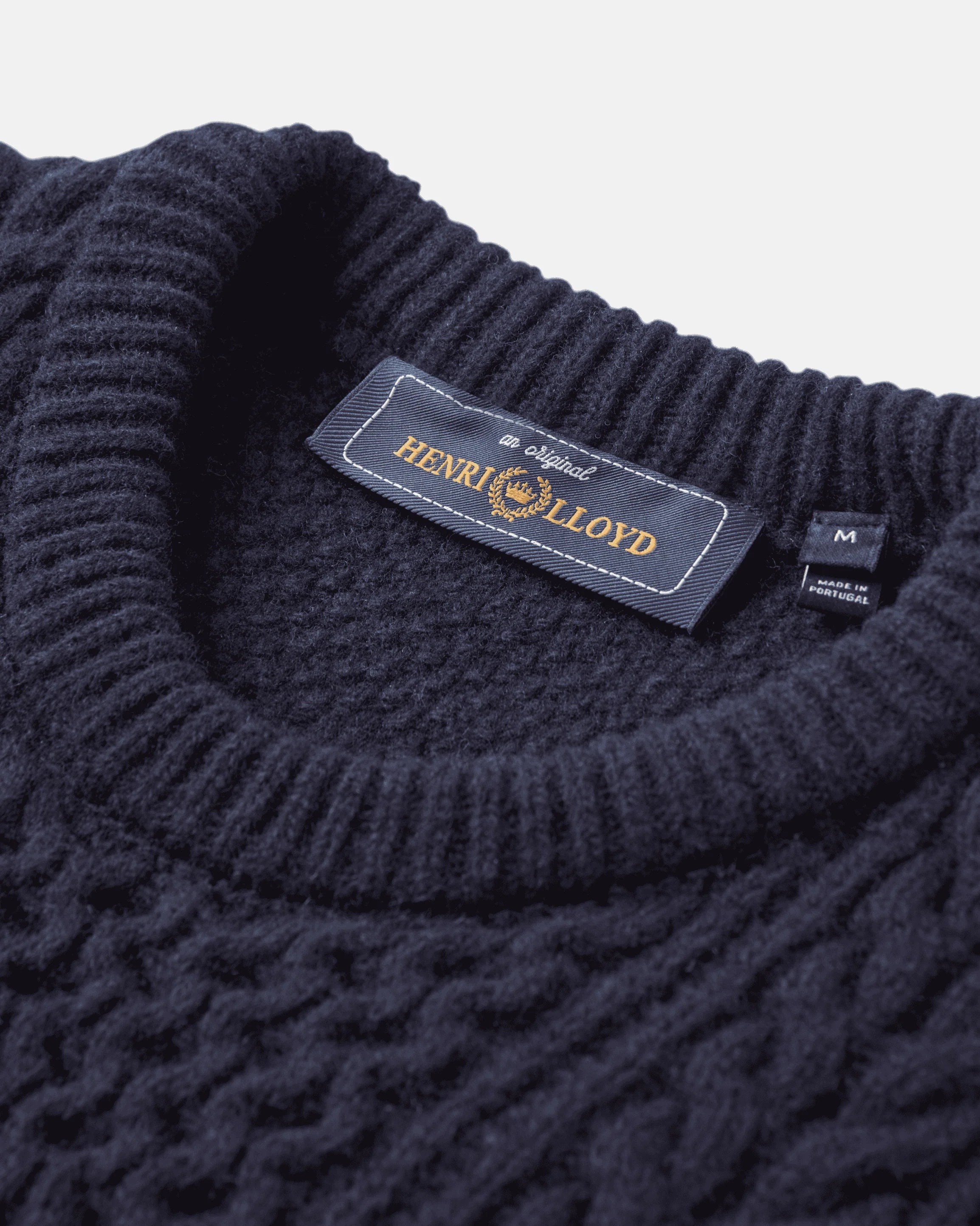 Henri Lloyd Abersoch Cable Knit Jumper Navy