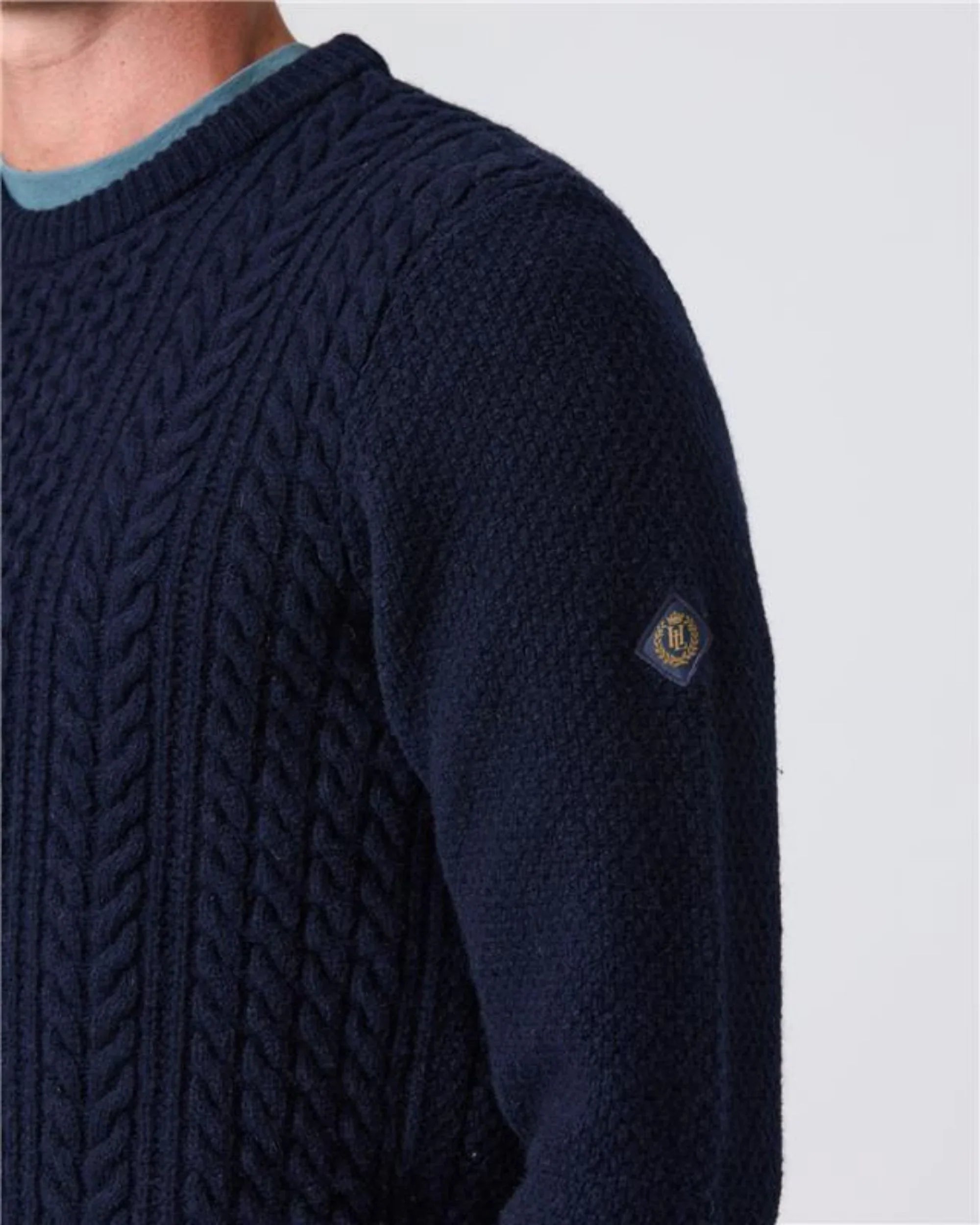 Henri Lloyd Abersoch Cable Knit Jumper Navy