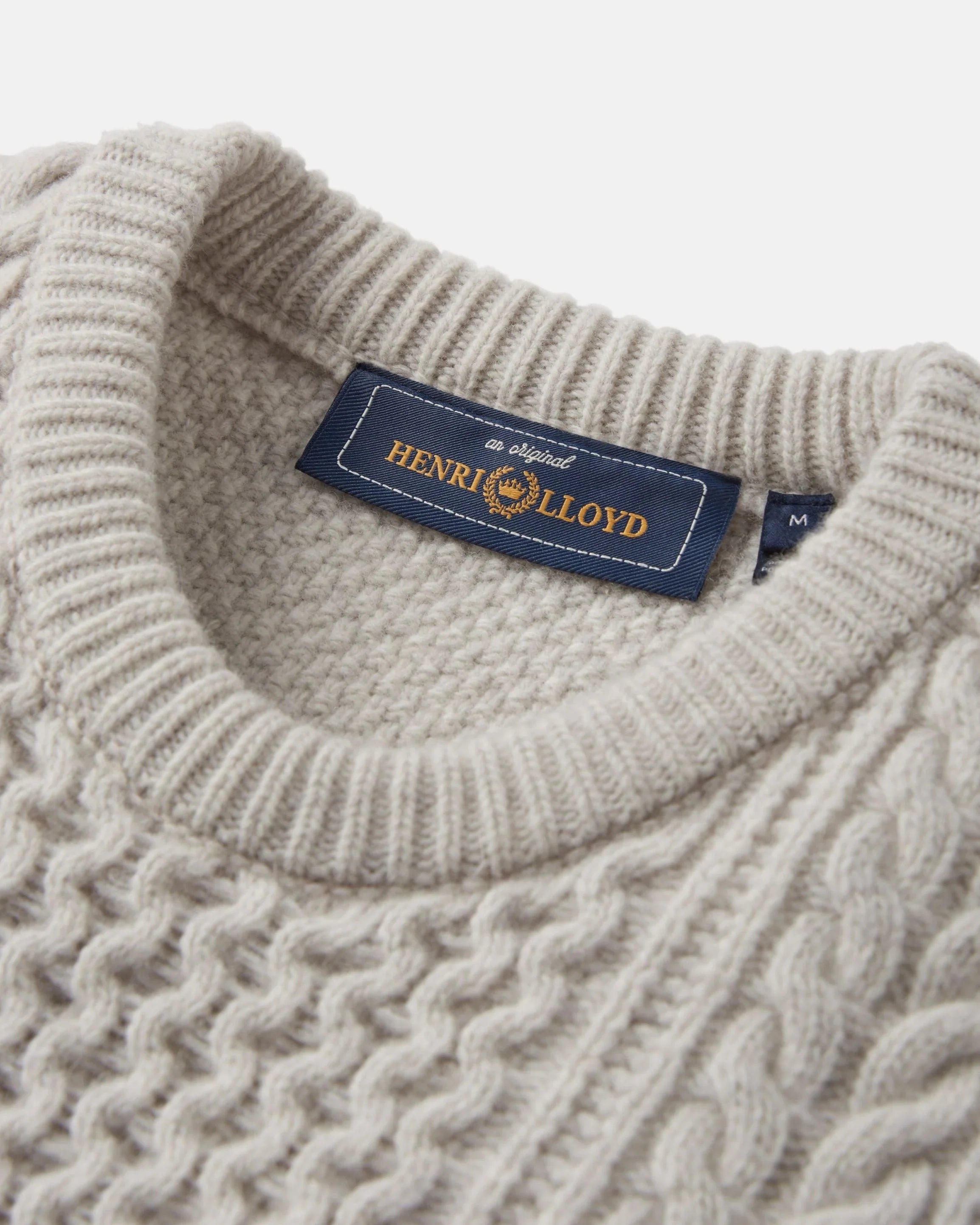 Henri Lloyd Abersoch Cable Knit Jumper Off-White