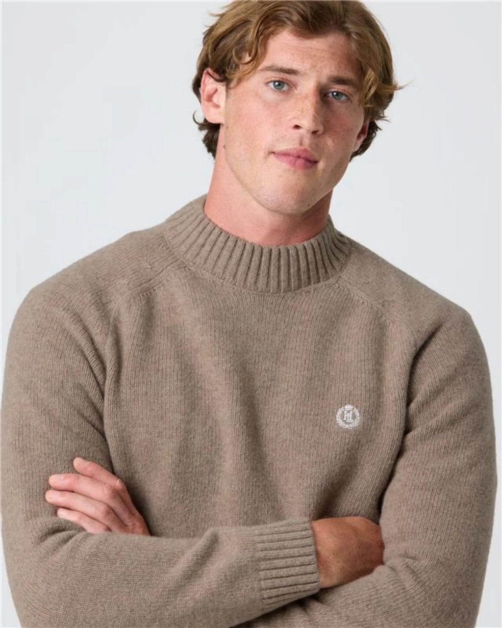 Henri Lloyd Clew Mock Neck Jumper Sand