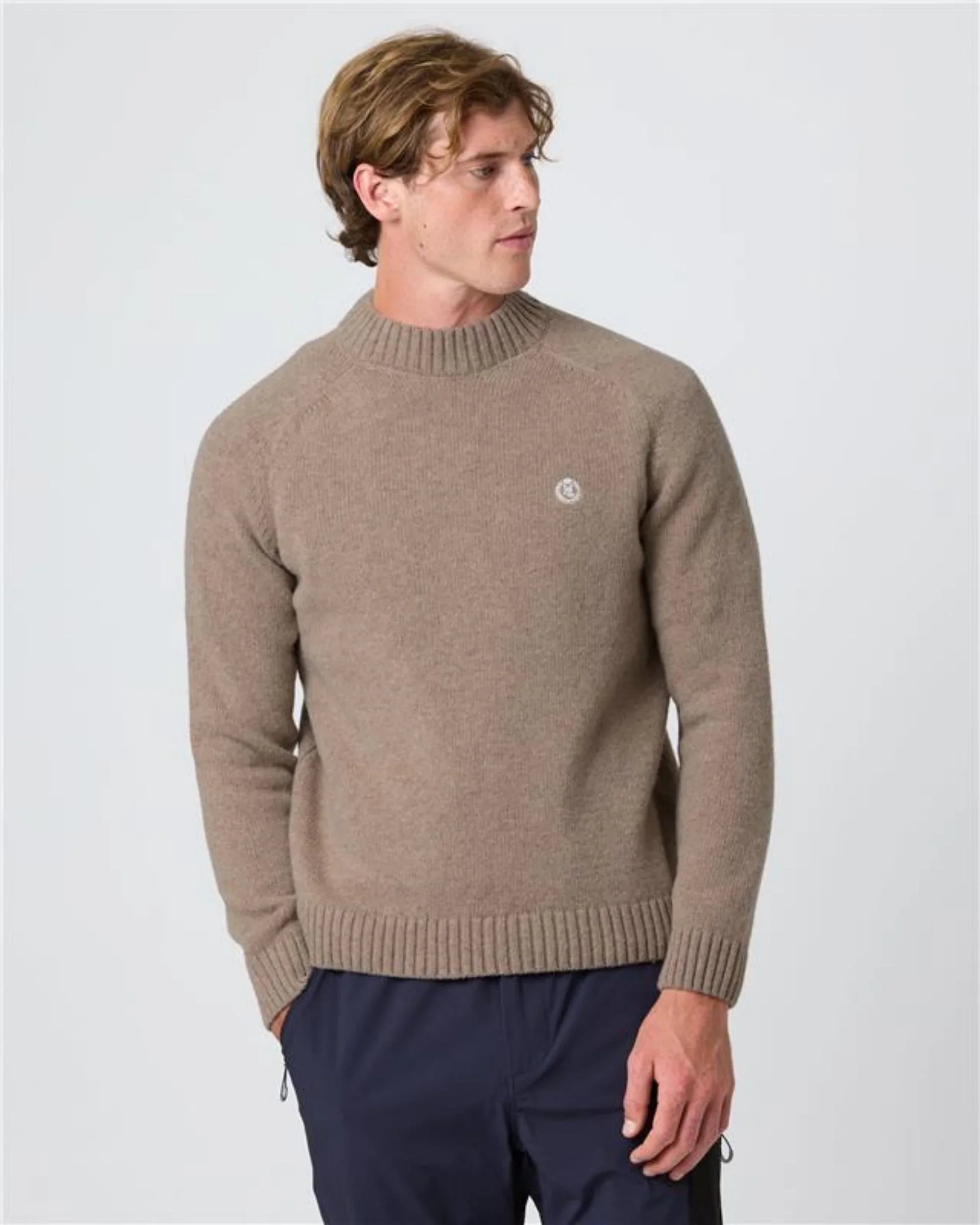 Henri Lloyd Clew Mock Neck Jumper Sand