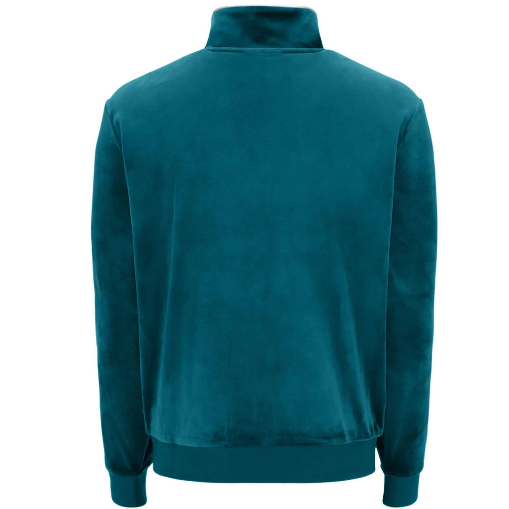 Fila Irving Velour Track Top in Deep Lagoon
