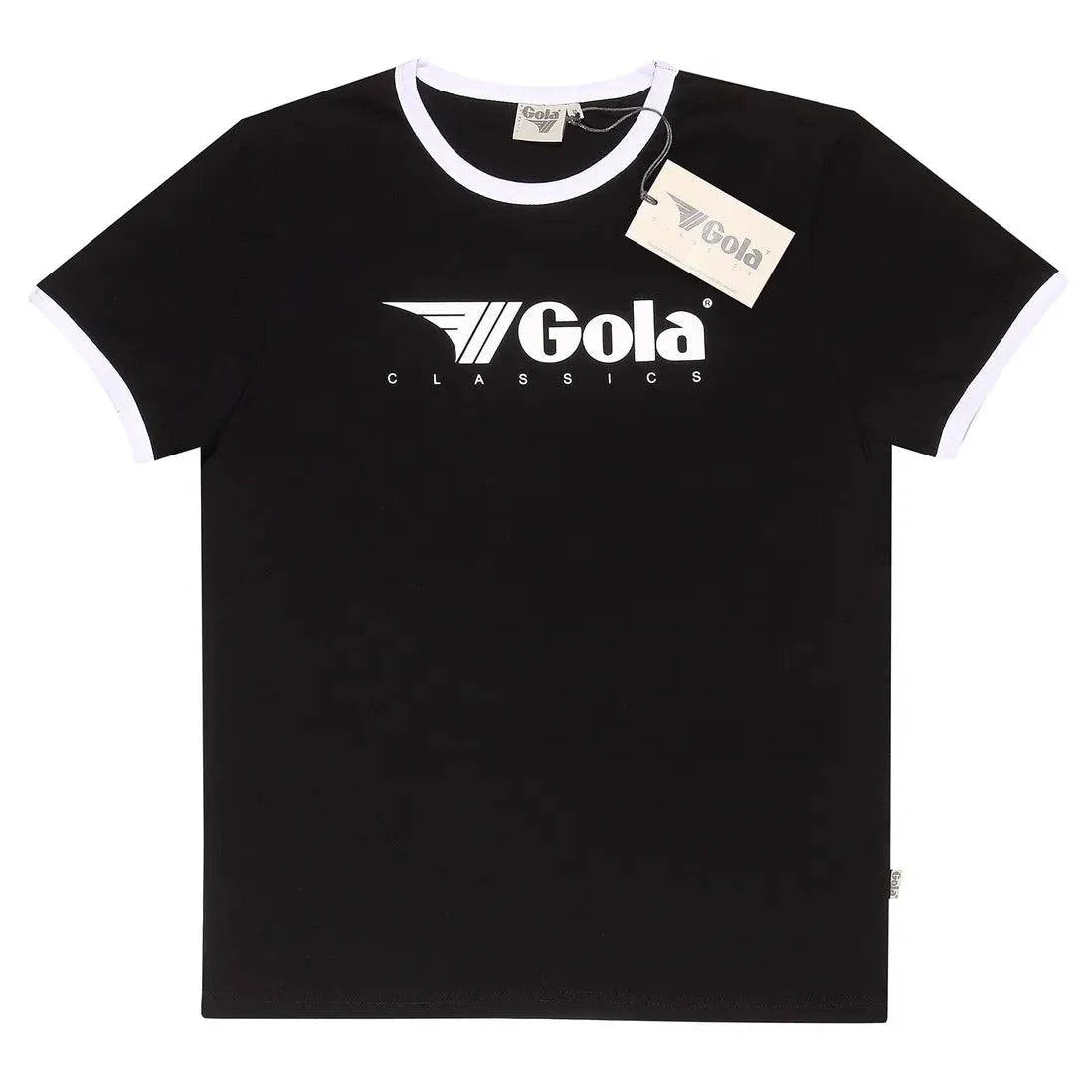 Gola Logo Print Ringer T-shirt Black/White