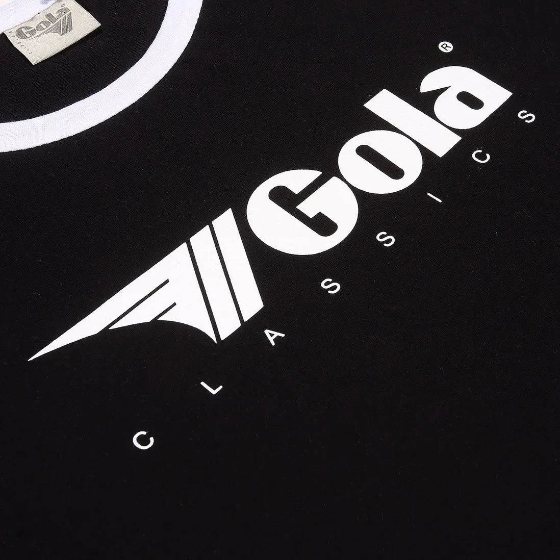 Gola Logo Print Ringer T-shirt Black/White