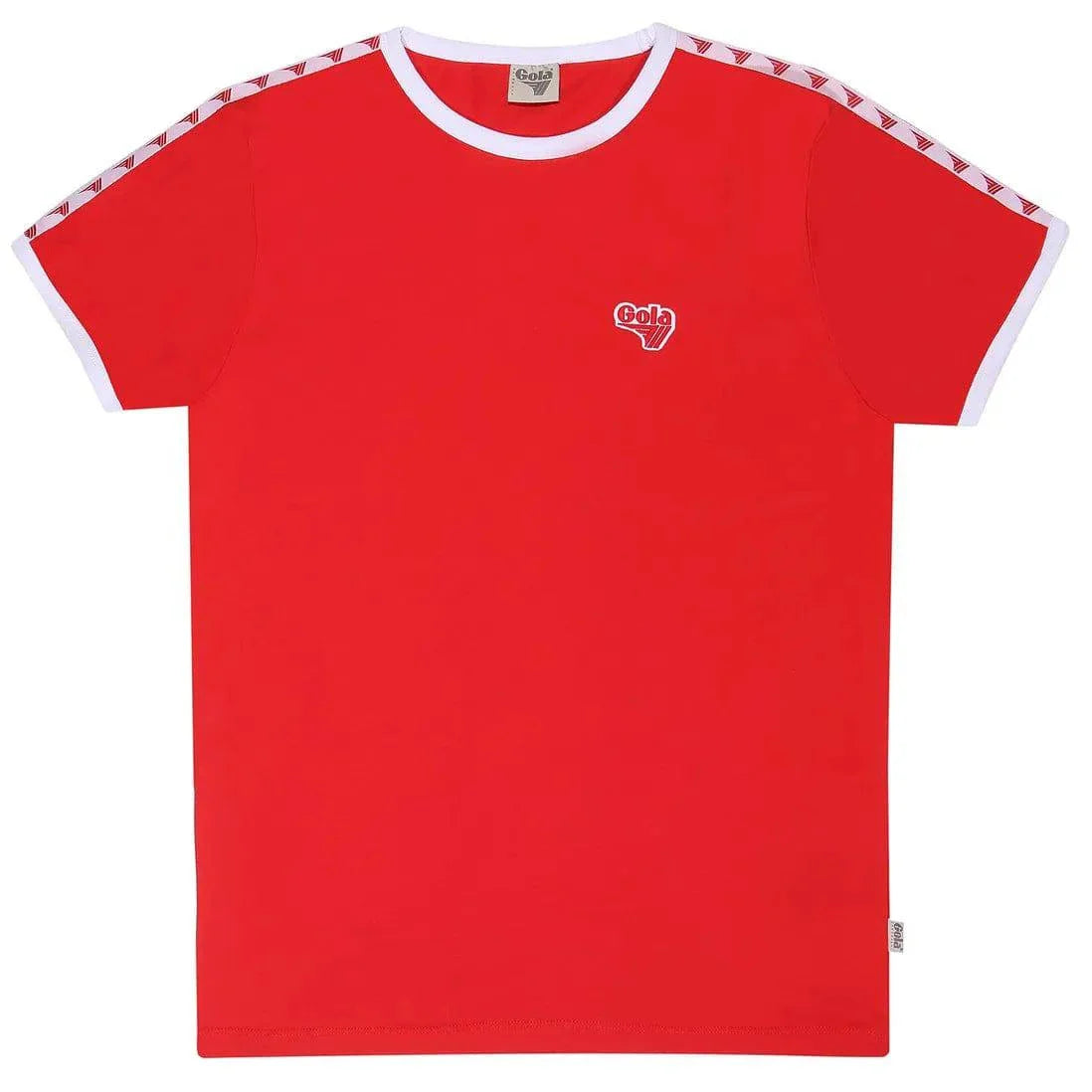 Gola Logo Taped Ringer T-Shirt Red