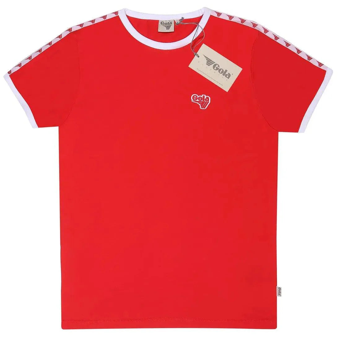 Gola Logo Taped Ringer T-Shirt Red