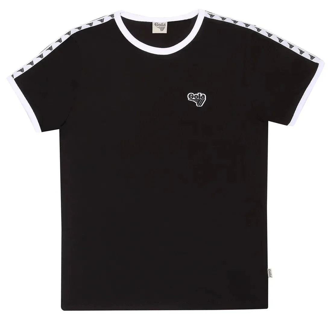 Gola Logo Taped Ringer T-Shirt Black