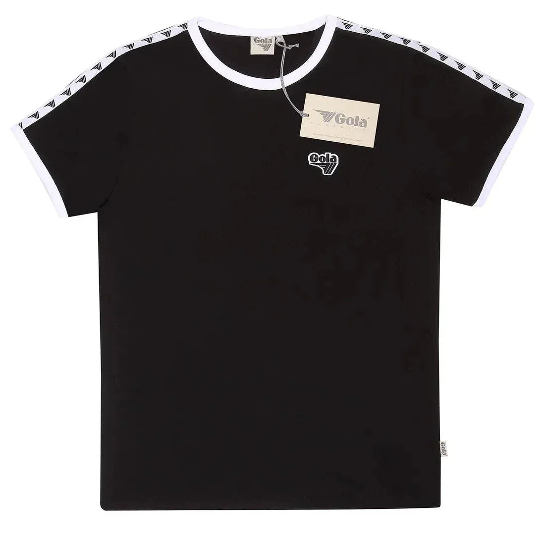Gola Logo Taped Ringer T-Shirt Black
