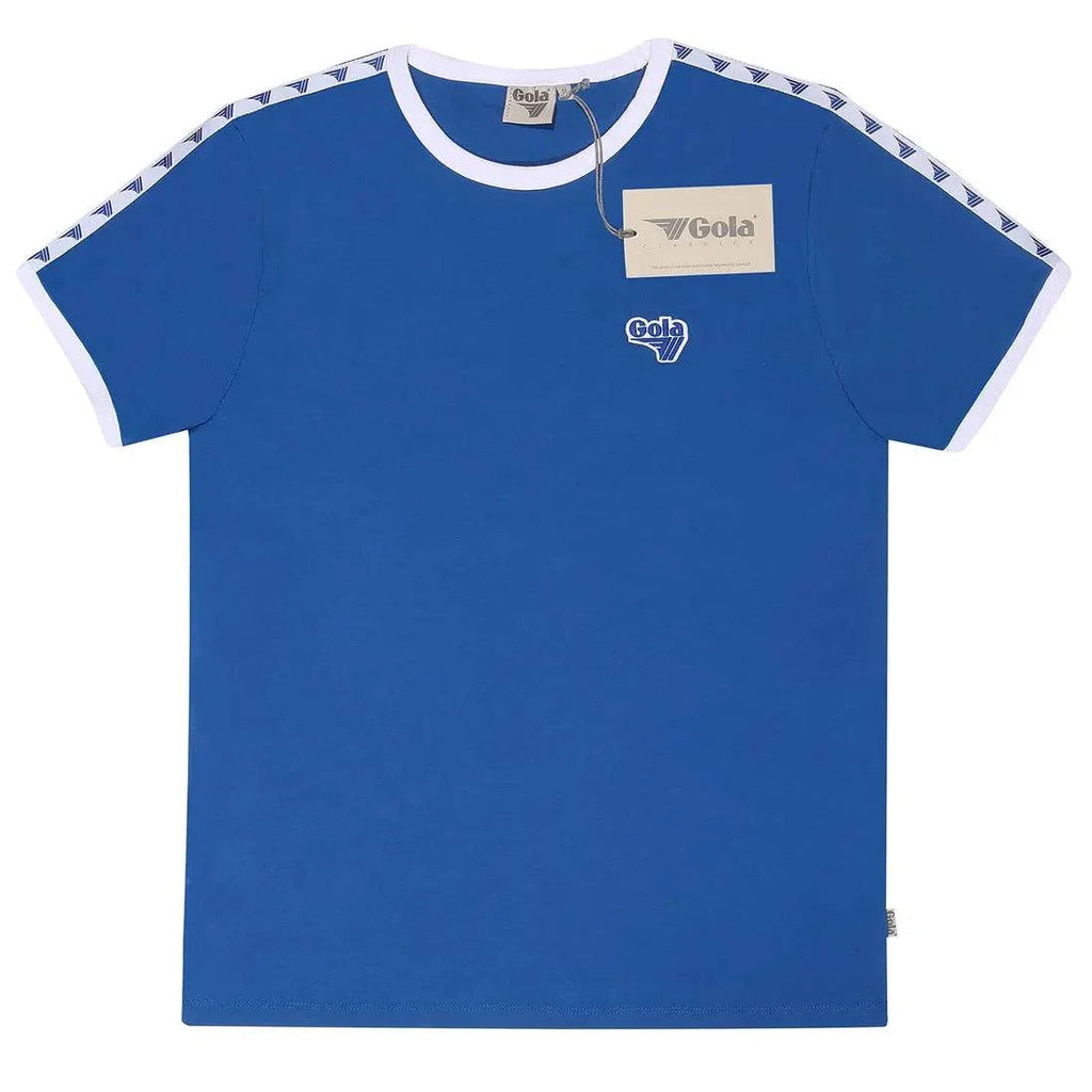 Gola Logo Taped Ringer T-shirt Blue