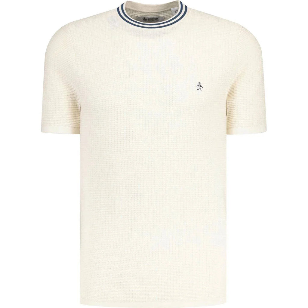 Original Penguin Textured Sweater Knit T-Shirt Birch