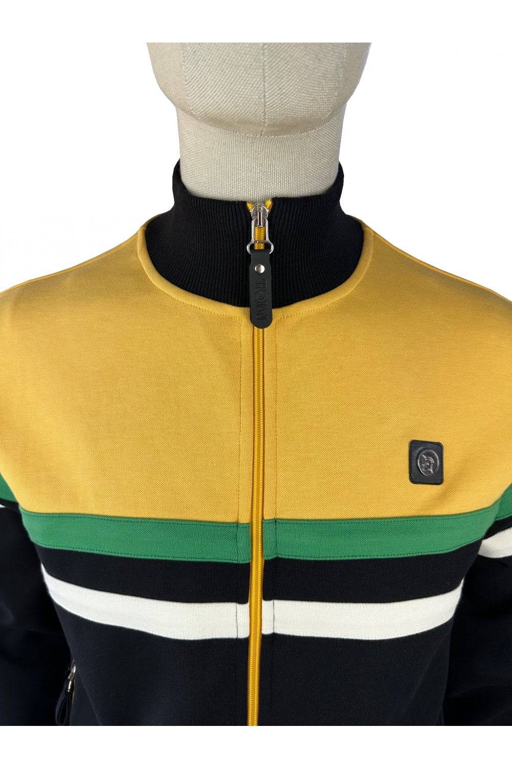 Trojan Panel Stripe Track Top Yellow/Black