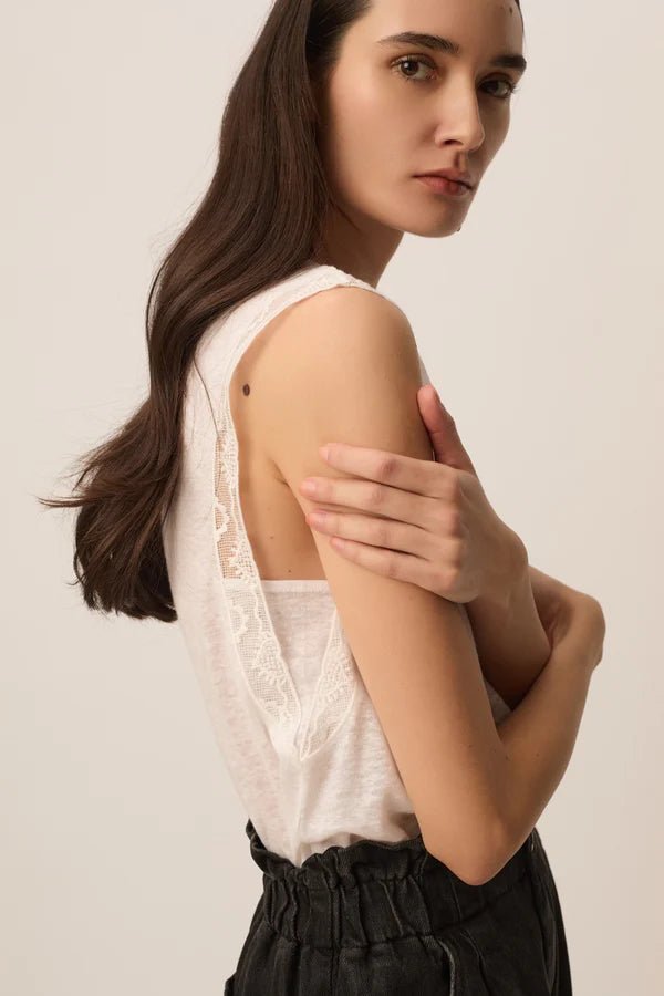 Helena Tank Top - Ecru - Image 2