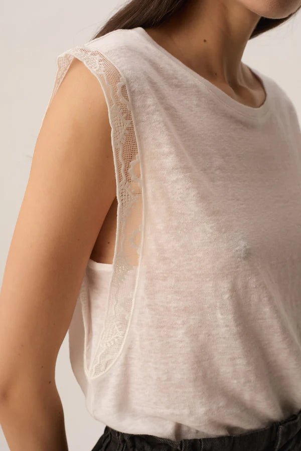 Helena Tank Top - Ecru - Image 5