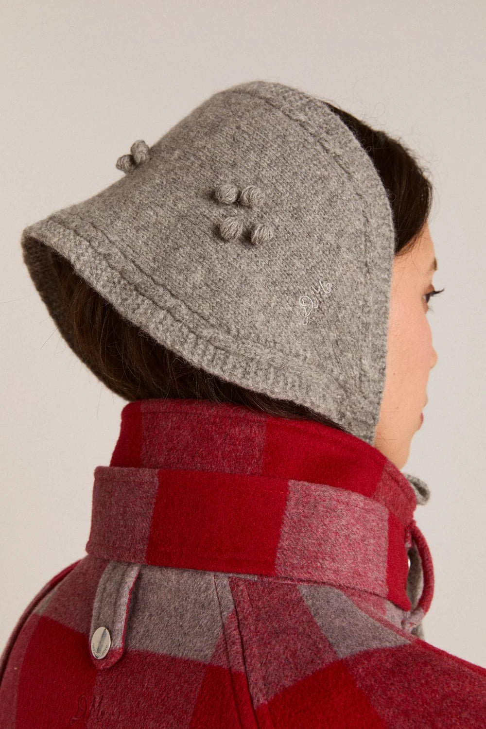 Mini Bonnet - Grey Marl - Image 2