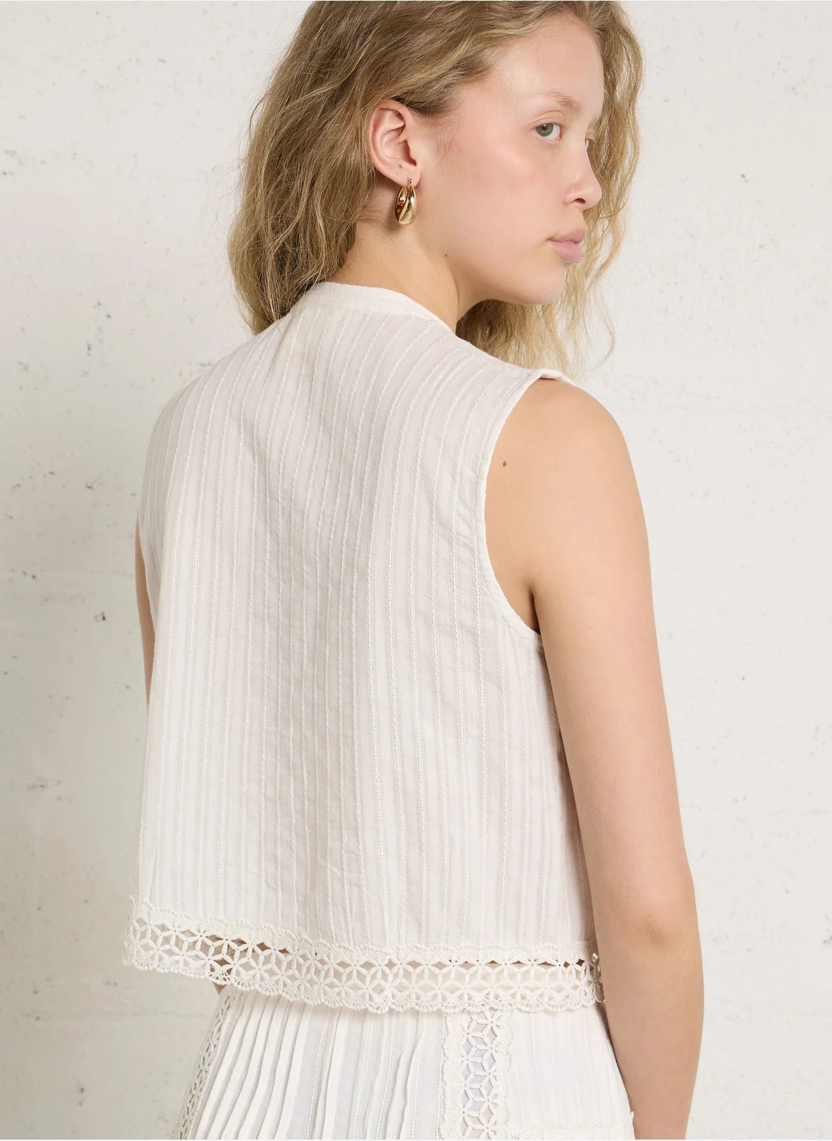 Jacquot Top - Ecru - Image 3