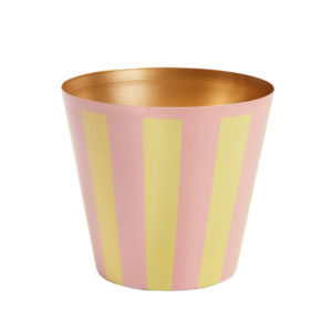 The Penny Planter in Pink & Yellow Stripe