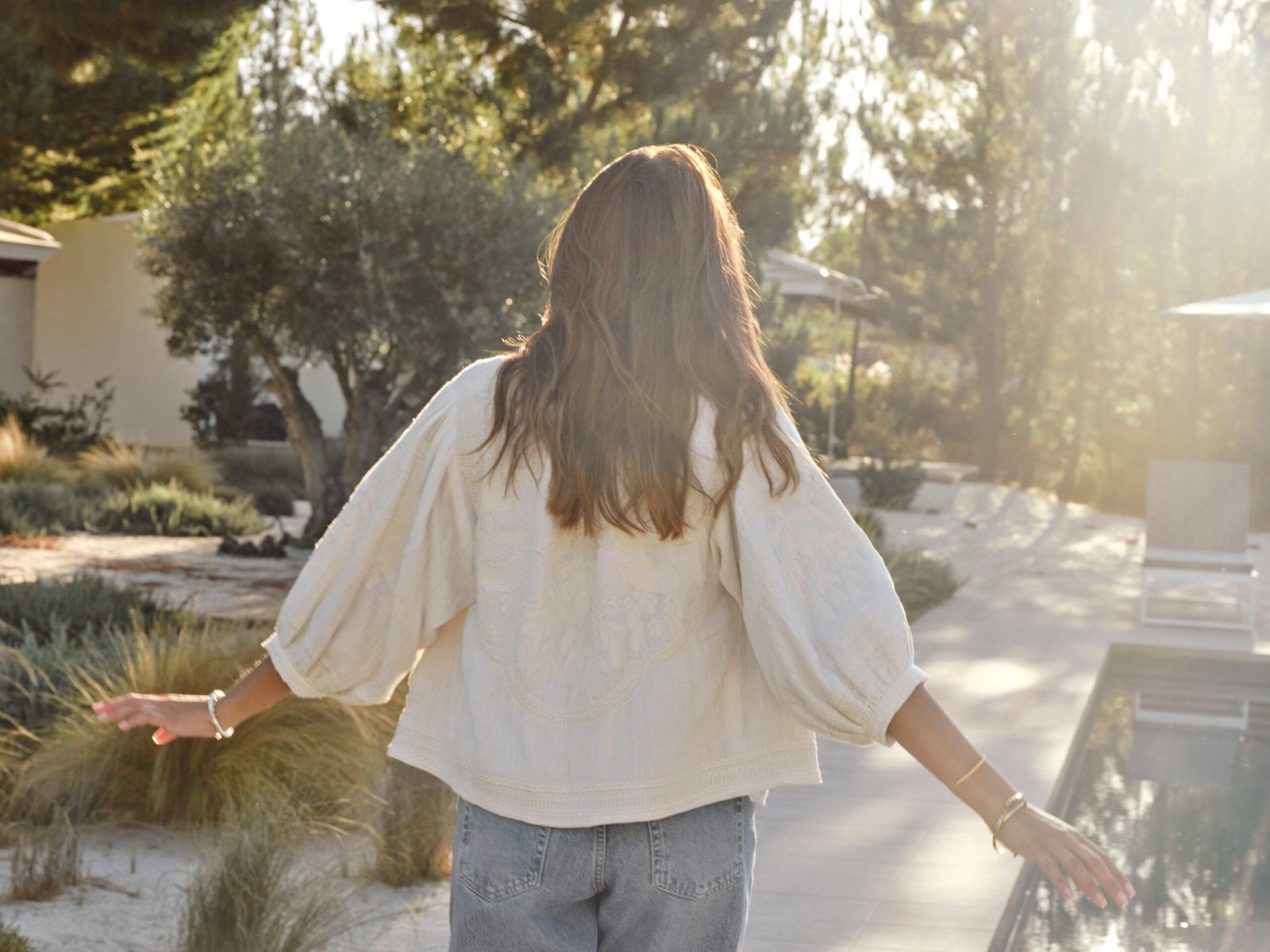 Averi Emb Jacket - Ivory - Image 3