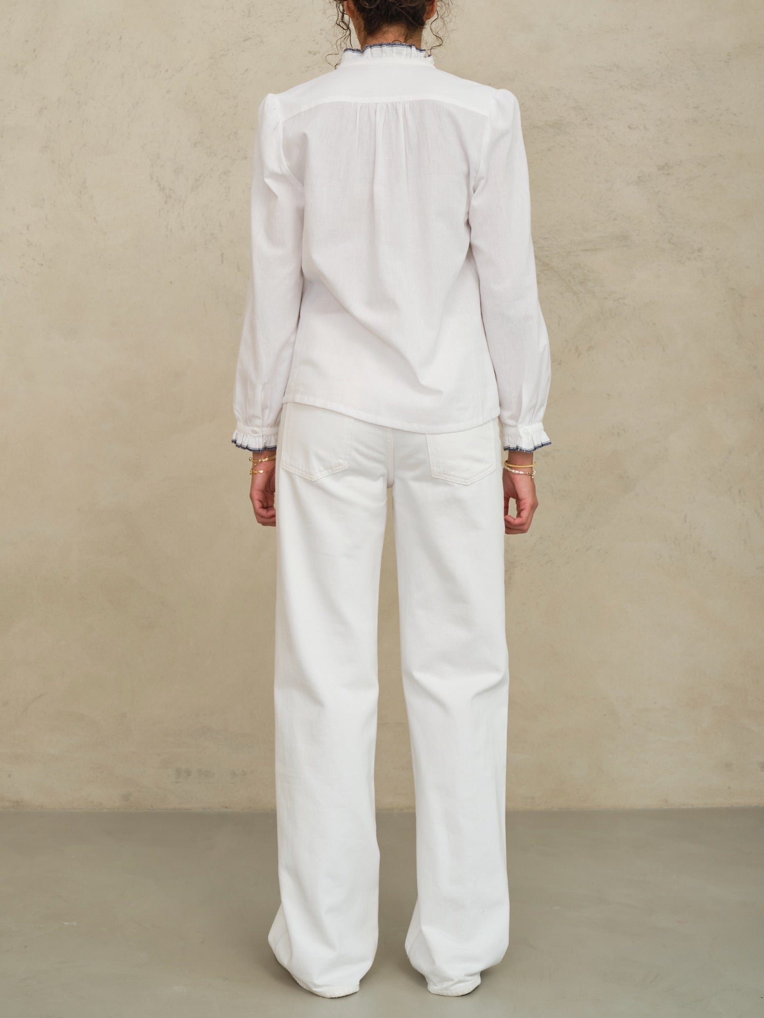 Chrissie Long Sleeve Top - Ivory - Image 6