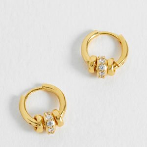 EBE6898G triple disc hoop earrings