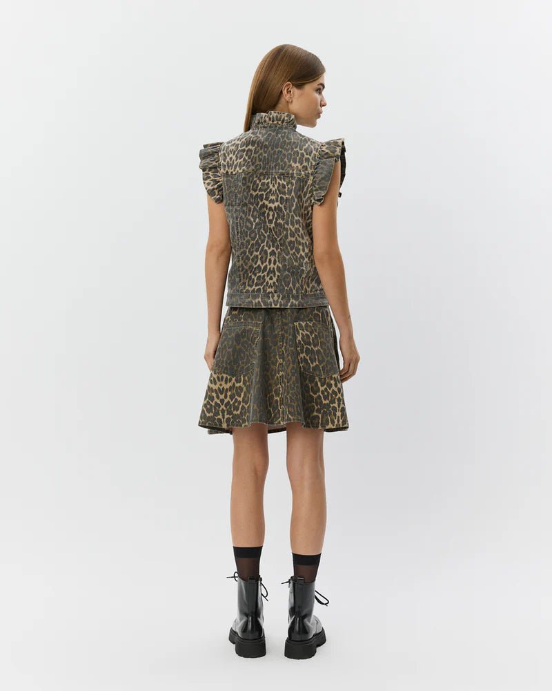 Farahsw Leo Vest - Light Brown Leopard - Image 3