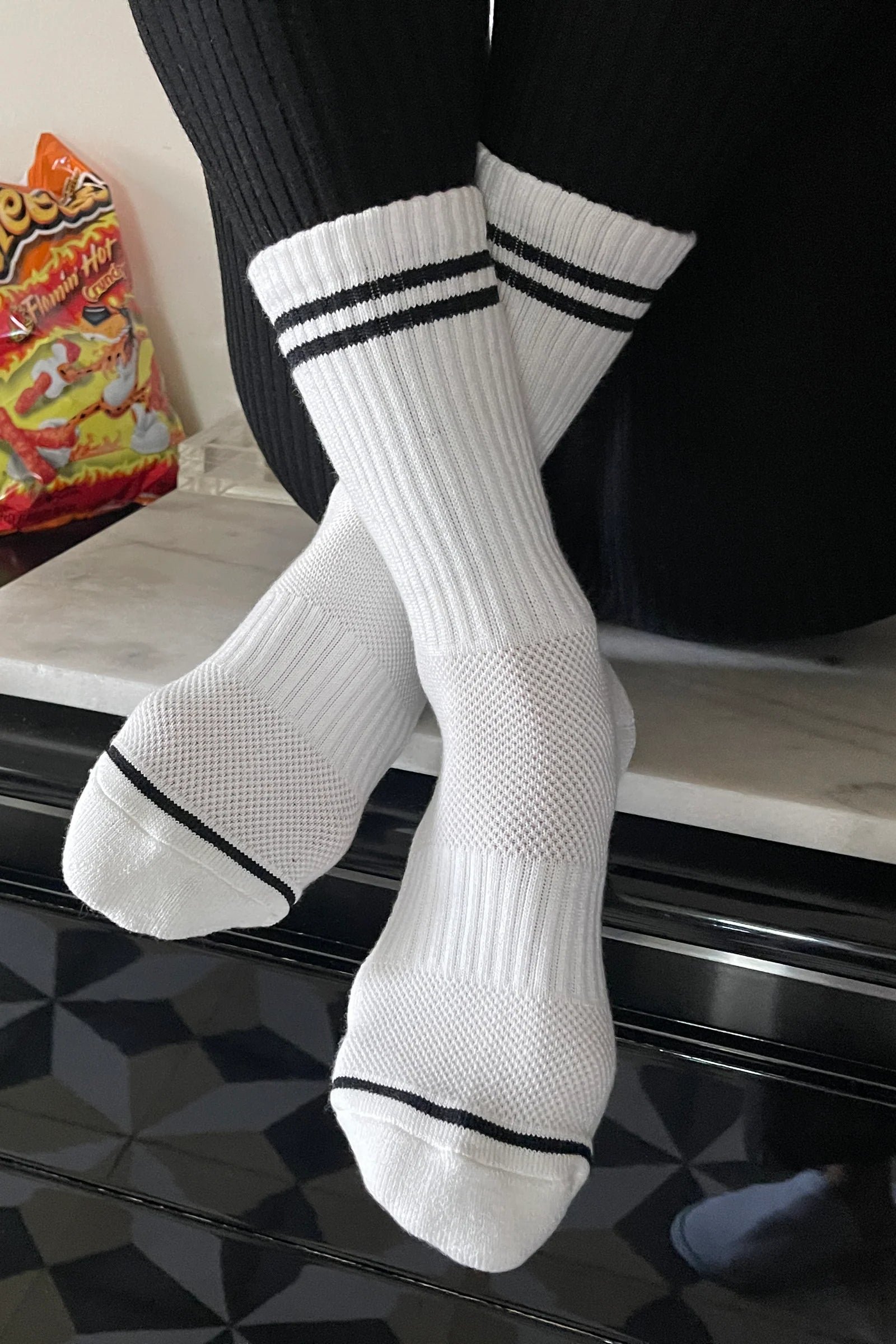 Boyfriend Socks - Classic White - Image 2