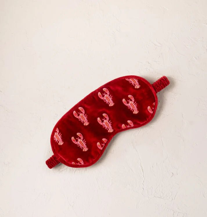 Lobster Velvet Eye Mask - Rouge - Image 3
