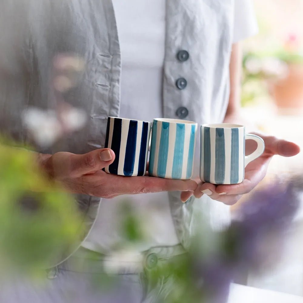 Espresso Cup Candy Stripe - Moss Green - Image 2