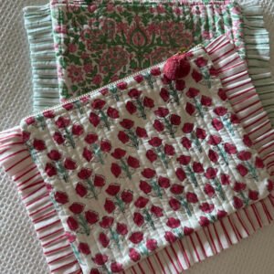 Millie Frill Pouch - Little Red Flower