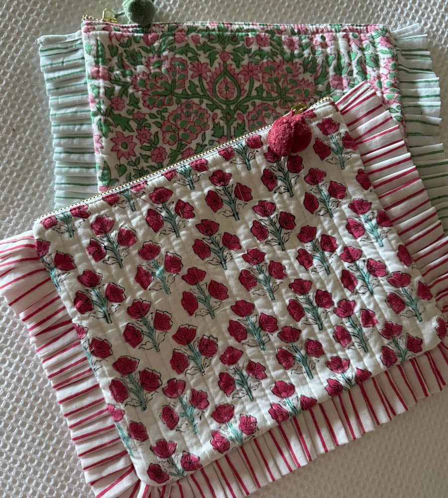 Millie Frill Pouch - Little Red Flower