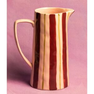 Marcelle Striped Jug - Pink/Burgundy