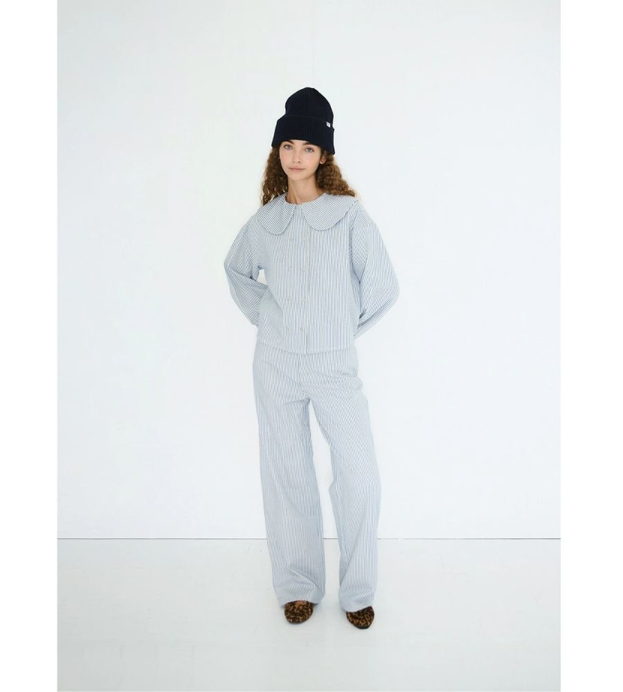 Berta Striped Jeans - Light Cream