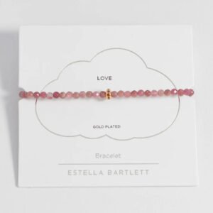 EBB6881G Pink Tourmaline Disc Bracelet