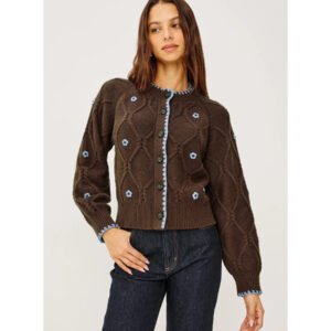 Laurie Cardigan - Walnut Daisy