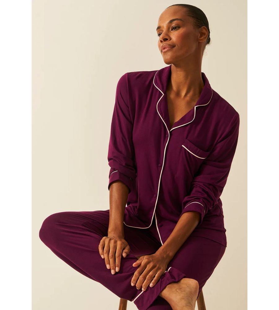 Long PJ Set Black Cherry