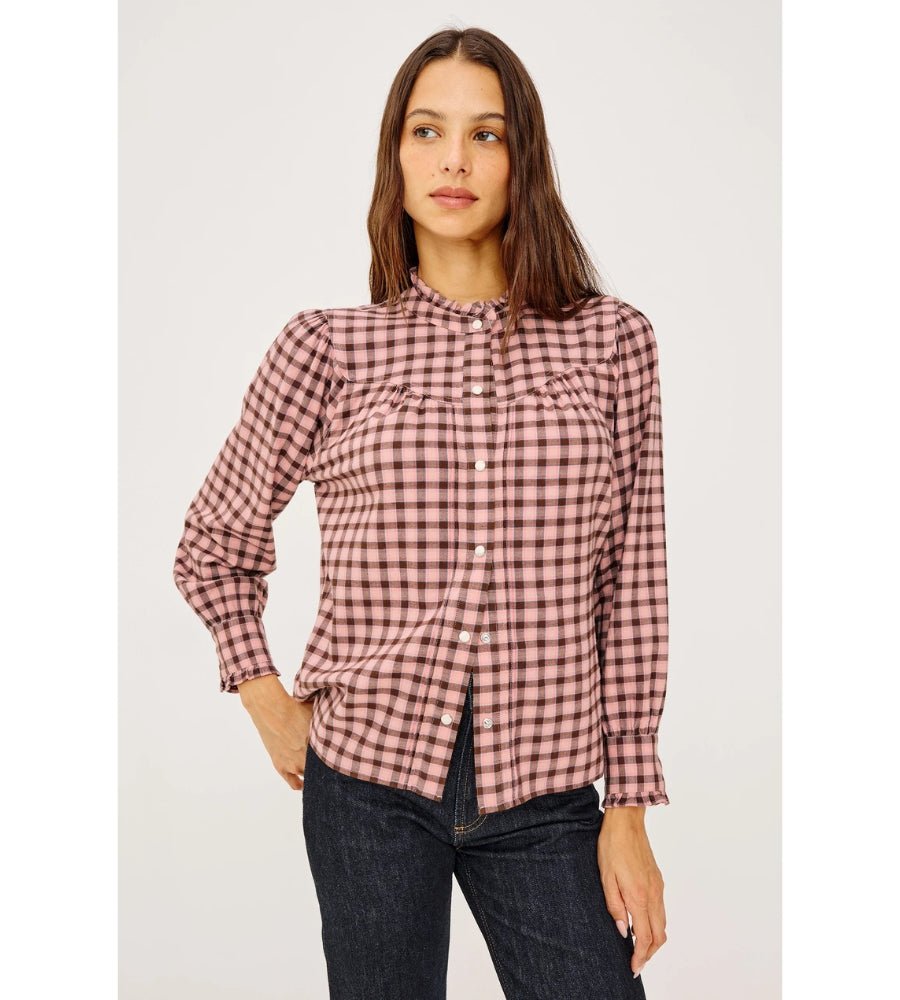 Alanna Blouse - Garnet Rose Cobalt